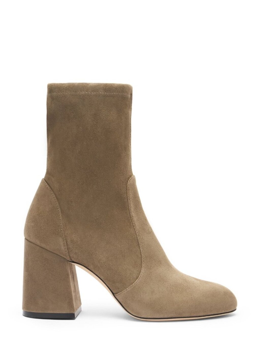 $800 STUART WEITZMAN ESSENTIALIST STRETCH SOCK BOOTIES SMOKEY TAUPE 7.5 (PD19)